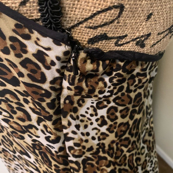 Bebe leopard print silk halter , w detailed beading work size small - Picture 6 of 9